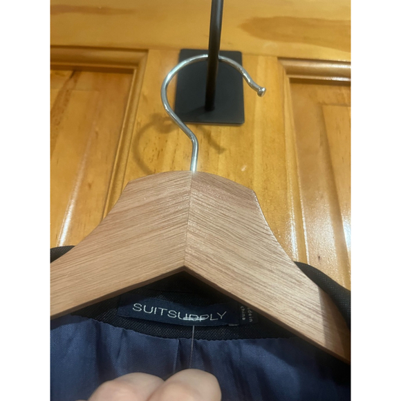 SuitSupply Charcoal Napoli Single Breasted Pure Wool Suit Jacket Size 46 Long - Picture 8 of 12